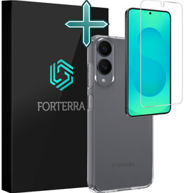 Forterra Forterra Samsung Galaxy S25 Edge Hoesje Siliconen Met Screenprotector - Transparant