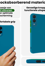 BASEY. BASEY. Samsung Galaxy S25 Edge Hoesje Siliconen - Donkerblauw