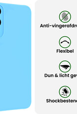 BASEY. BASEY. Samsung Galaxy S25 Edge Hoesje Siliconen - Lichtblauw