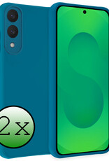 BASEY. BASEY. Samsung Galaxy S25 Edge Hoesje Siliconen - Donkerblauw - 2 PACK