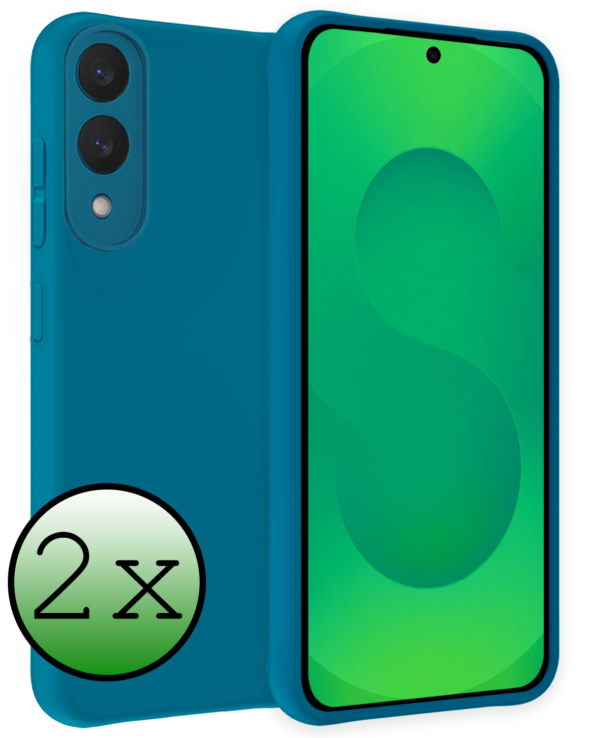 BASEY. BASEY. Samsung Galaxy S25 Edge Hoesje Siliconen - Donkerblauw - 2 PACK