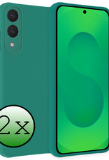 BASEY. BASEY. Samsung Galaxy S25 Edge Hoesje Siliconen - Donkergroen - 2 PACK