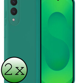 BASEY. BASEY. Samsung Galaxy S25 Edge Hoesje Siliconen - Donkergroen - 2 PACK