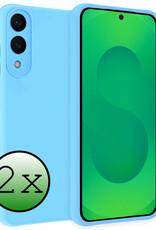 BASEY. BASEY. Samsung Galaxy S25 Edge Hoesje Siliconen - Lichtblauw - 2 PACK