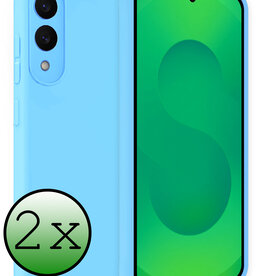 BASEY. BASEY. Samsung Galaxy S25 Edge Hoesje Siliconen - Lichtblauw - 2 PACK