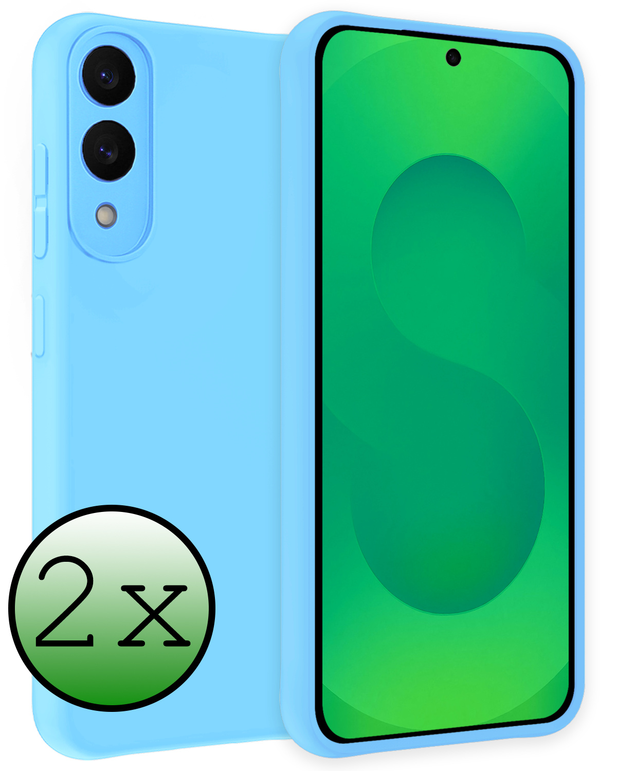 BASEY. BASEY. Samsung Galaxy S25 Edge Hoesje Siliconen - Lichtblauw - 2 PACK