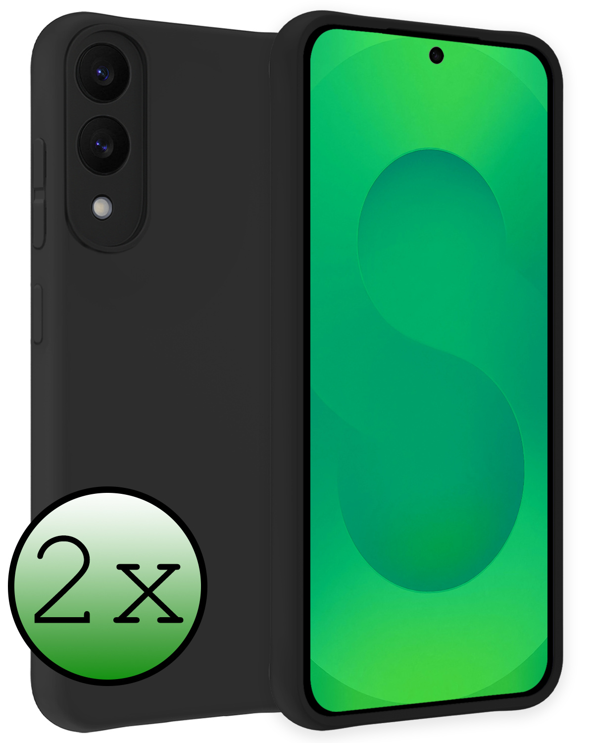 BASEY. BASEY. Samsung Galaxy S25 Edge Hoesje Siliconen - Zwart - 2 PACK