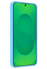 BASEY. BASEY. Samsung Galaxy S25 Edge Hoesje Siliconen Met Screenprotector - Lichtblauw