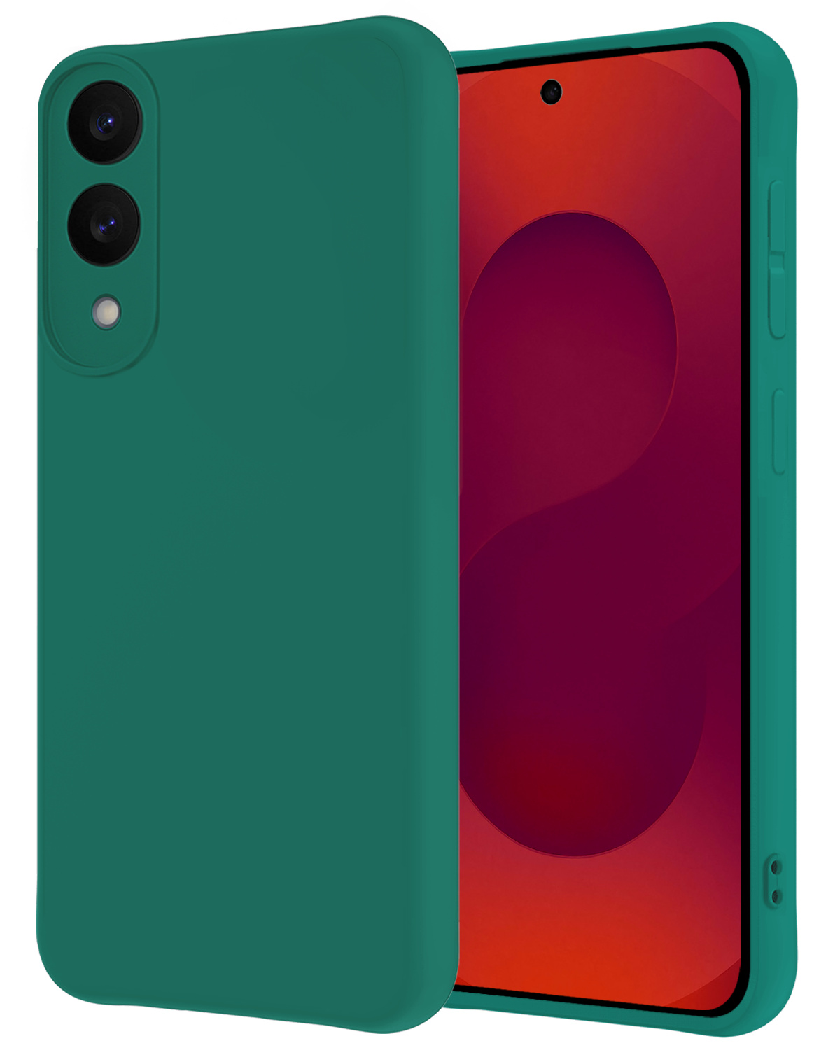 NoXx NoXx Samsung Galaxy S25 Edge Hoesje Siliconen - Donkergroen