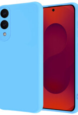 NoXx NoXx Samsung Galaxy S25 Edge Hoesje Siliconen - Lichtblauw