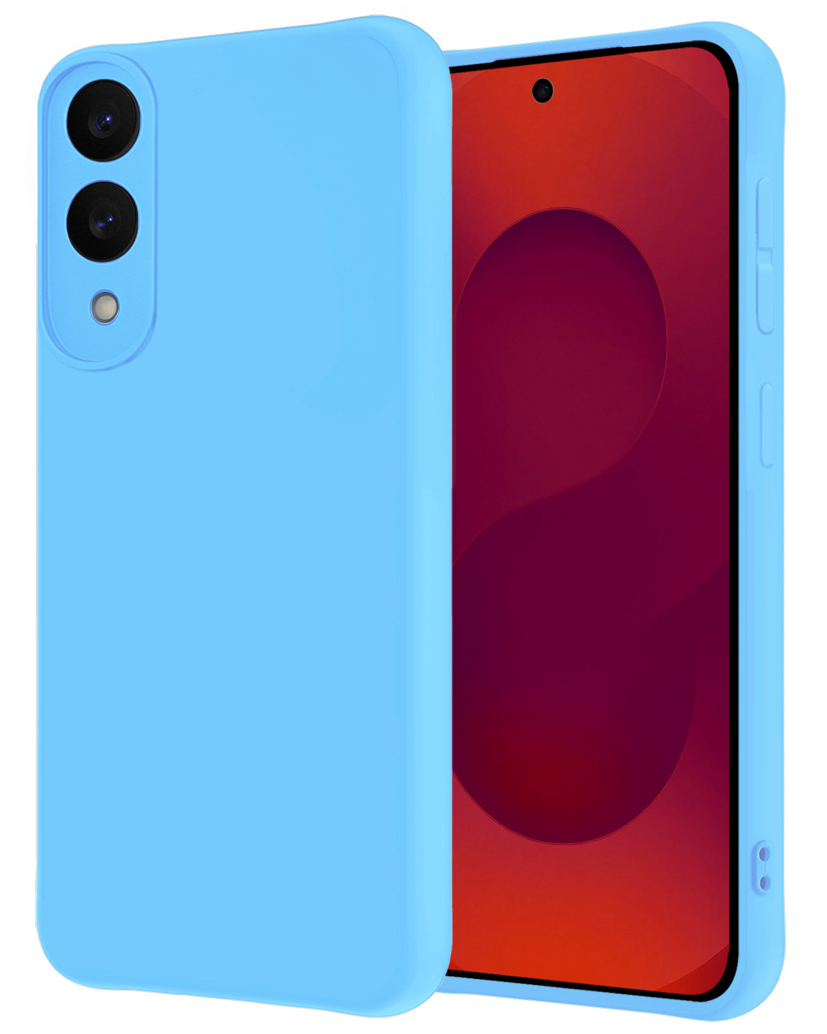 NoXx NoXx Samsung Galaxy S25 Edge Hoesje Siliconen - Lichtblauw