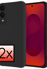 NoXx NoXx Samsung Galaxy S25 Edge Hoesje Siliconen - Zwart - 2 PACK