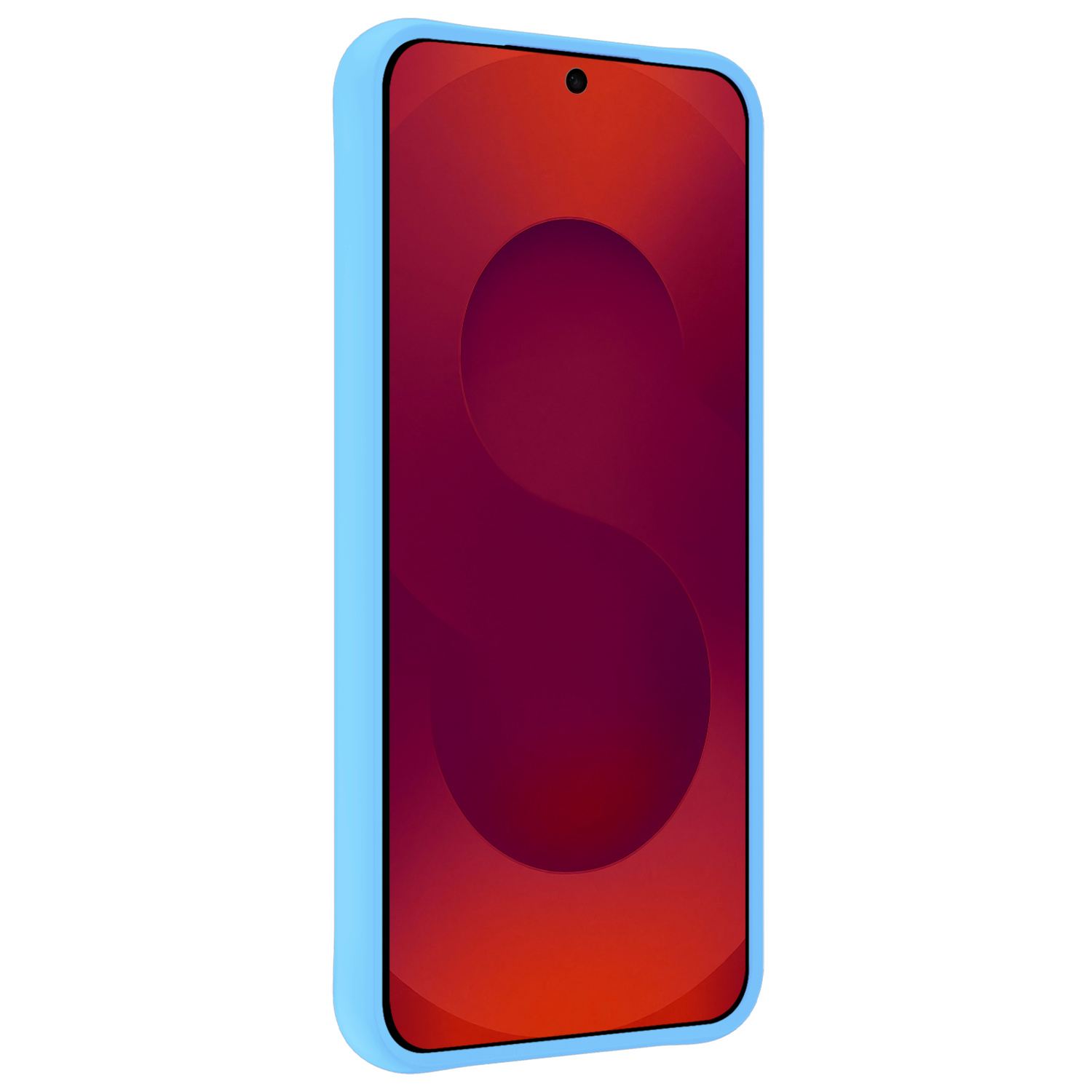 NoXx NoXx Samsung Galaxy S25 Edge Hoesje Siliconen Met Screenprotector - Lichtblauw