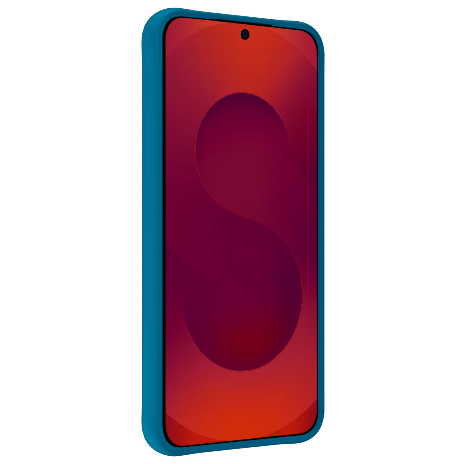NoXx NoXx Samsung Galaxy S25 Edge Hoesje Siliconen Met 2x Screenprotector - Donkerblauw