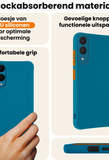Nomfy Nomfy Samsung Galaxy S25 Edge Hoesje Siliconen - Donkerblauw