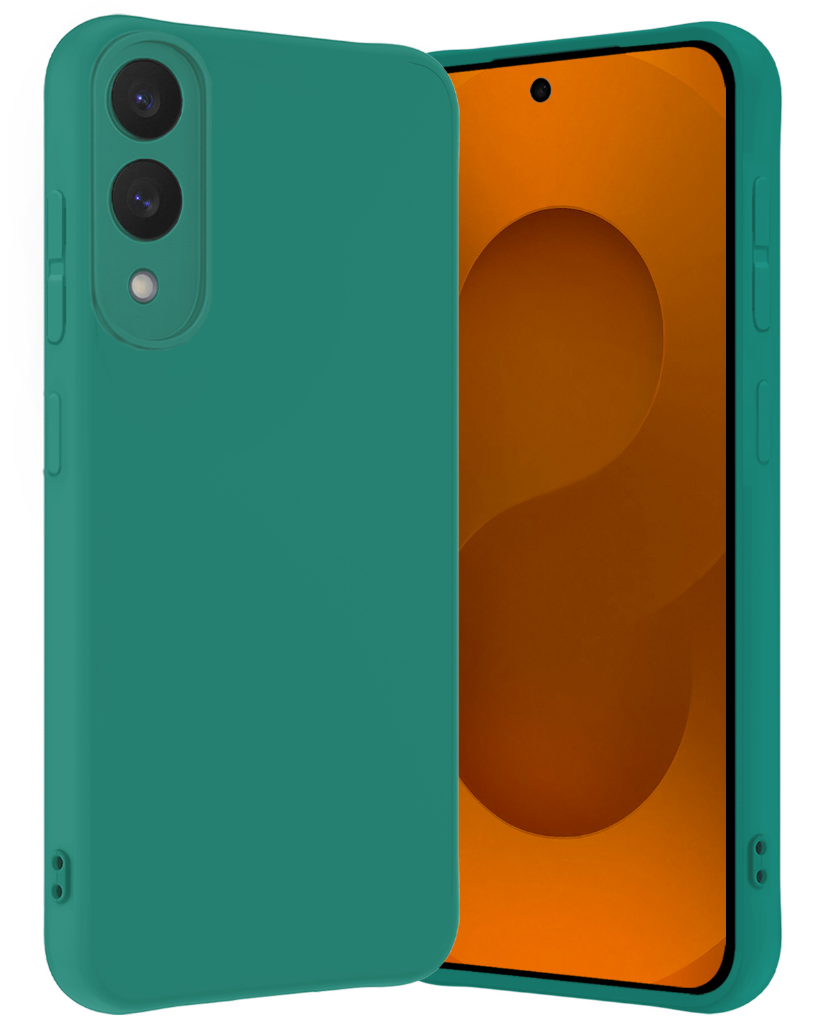 Nomfy Nomfy Samsung Galaxy S25 Edge Hoesje Siliconen - Donkergroen