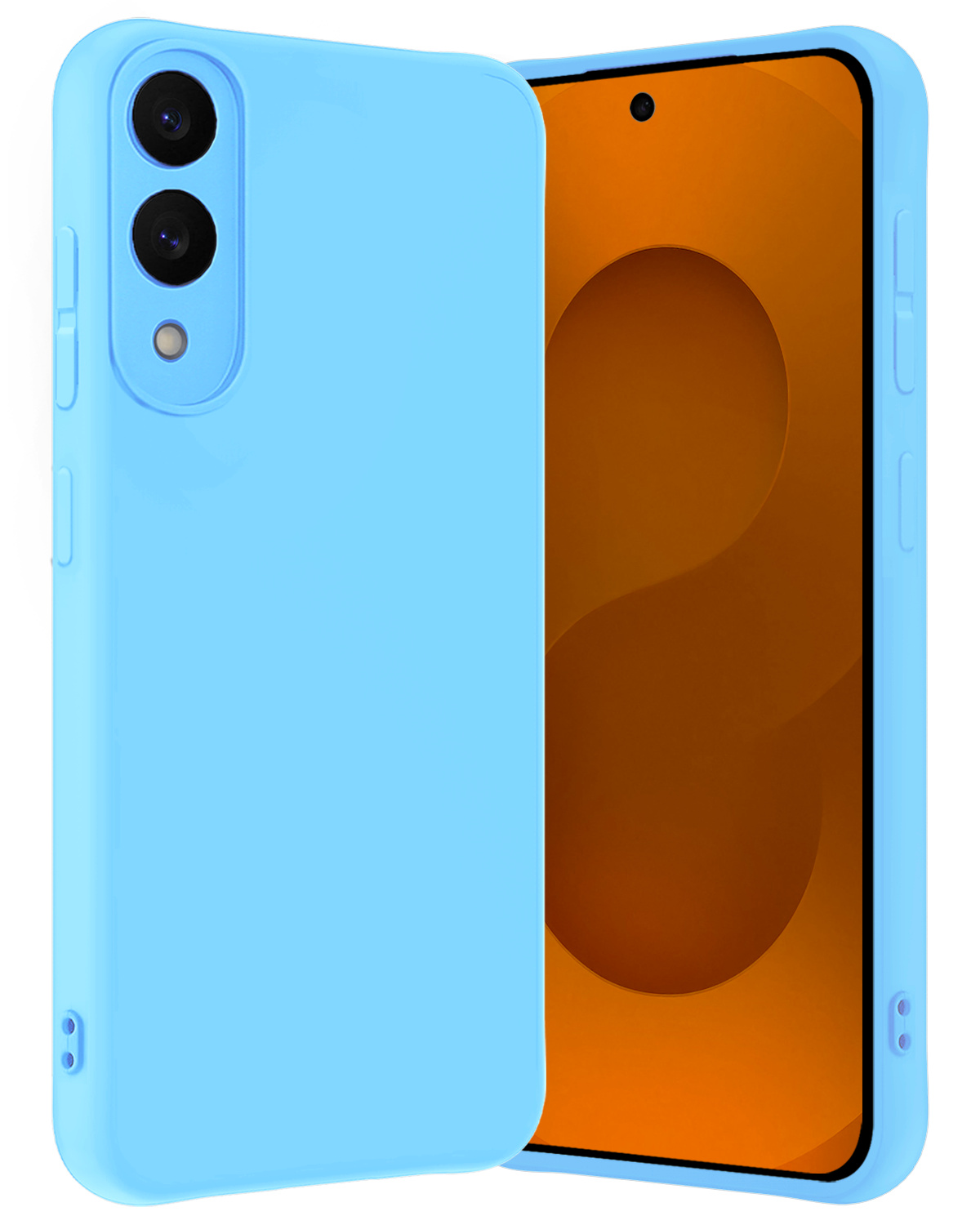 Nomfy Nomfy Samsung Galaxy S25 Edge Hoesje Siliconen - Lichtblauw