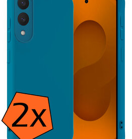 Nomfy Nomfy Samsung Galaxy S25 Edge Hoesje Siliconen - Donkerblauw - 2 PACK