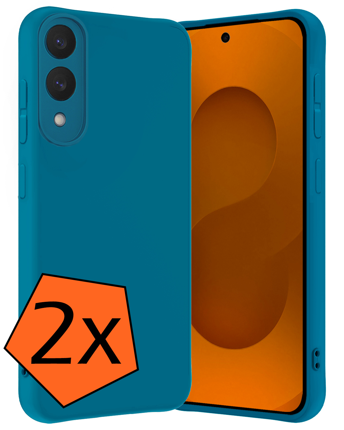 Nomfy Nomfy Samsung Galaxy S25 Edge Hoesje Siliconen - Donkerblauw - 2 PACK
