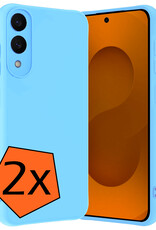 Nomfy Nomfy Samsung Galaxy S25 Edge Hoesje Siliconen - Lichtblauw - 2 PACK