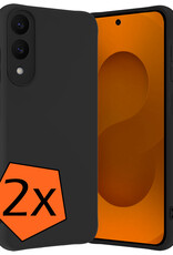 Nomfy Nomfy Samsung Galaxy S25 Edge Hoesje Siliconen - Zwart - 2 PACK