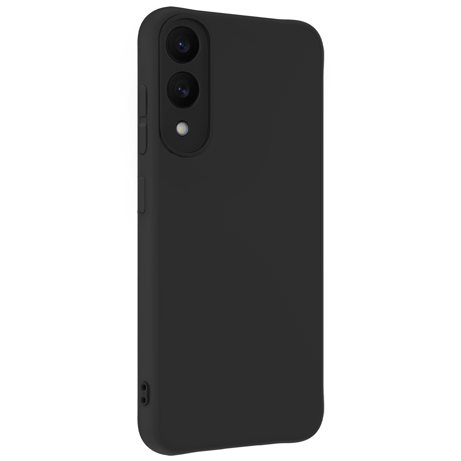 Nomfy Nomfy Samsung Galaxy S25 Edge Hoesje Siliconen Met Screenprotector - Zwart