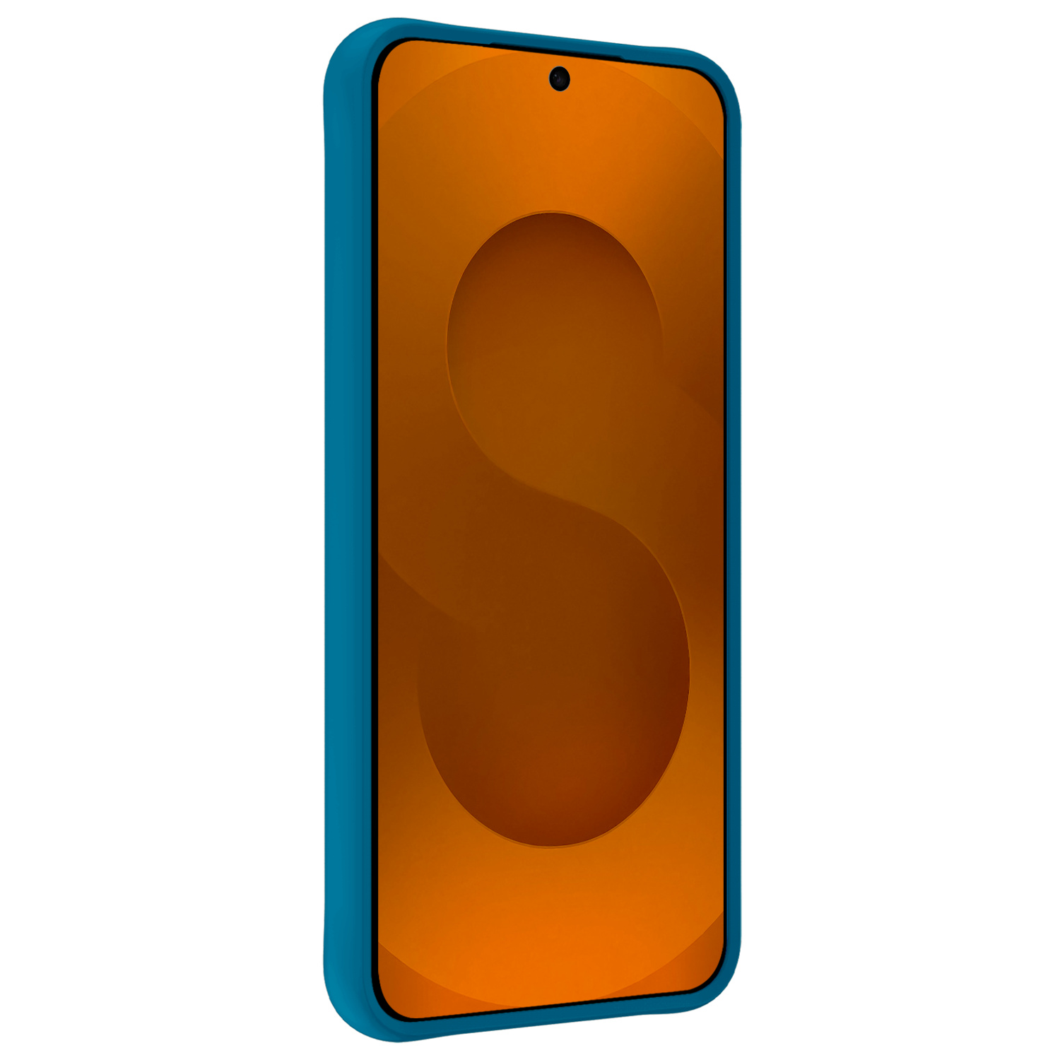 Nomfy Nomfy Samsung Galaxy S25 Edge Hoesje Siliconen Met 2x Screenprotector - Donkerblauw