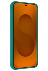 Nomfy Nomfy Samsung Galaxy S25 Edge Hoesje Siliconen Met 2x Screenprotector - Donkergroen