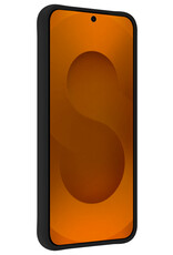 Nomfy Nomfy Samsung Galaxy S25 Edge Hoesje Siliconen Met 2x Screenprotector - Zwart