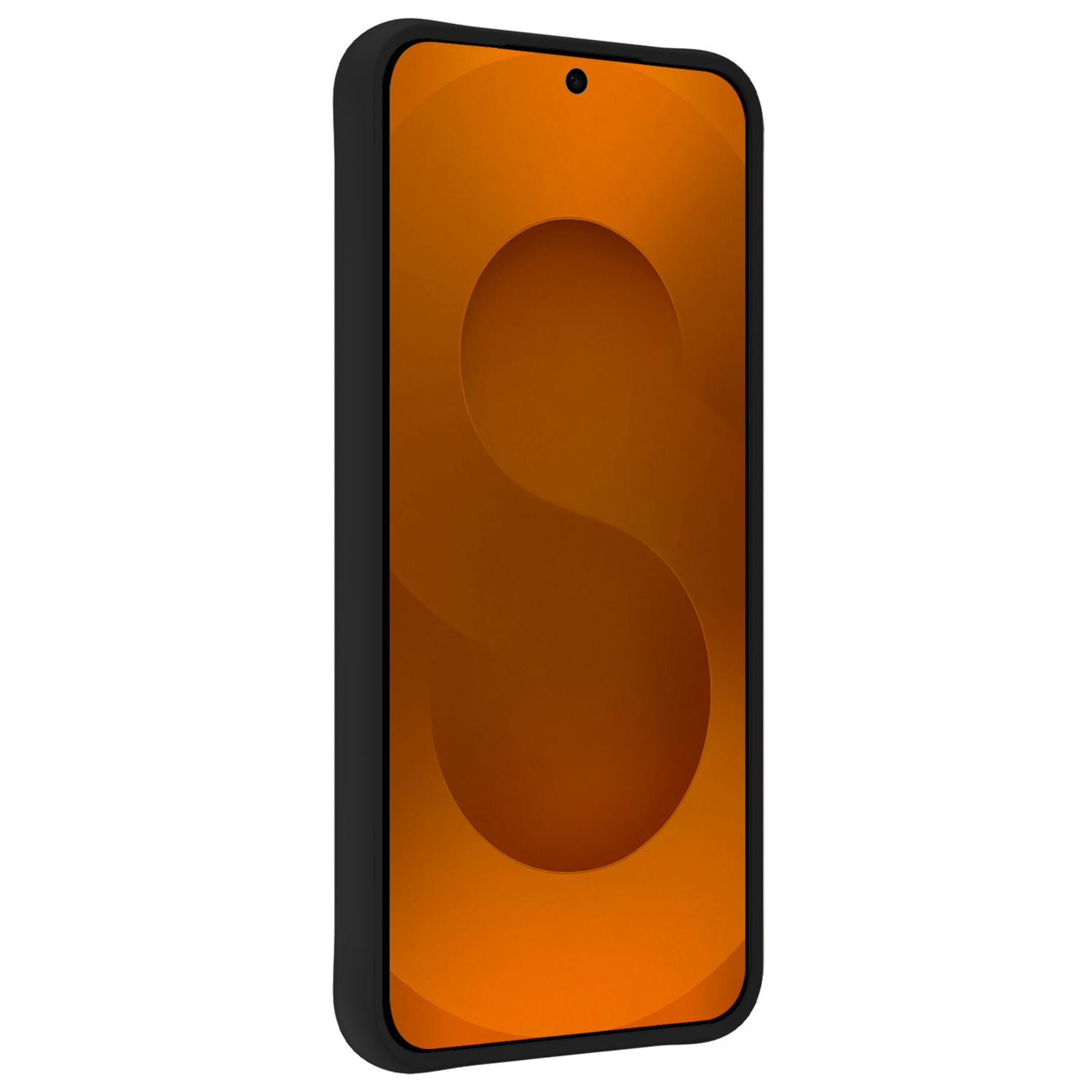 Nomfy Nomfy Samsung Galaxy S25 Edge Hoesje Siliconen Met 2x Screenprotector - Zwart