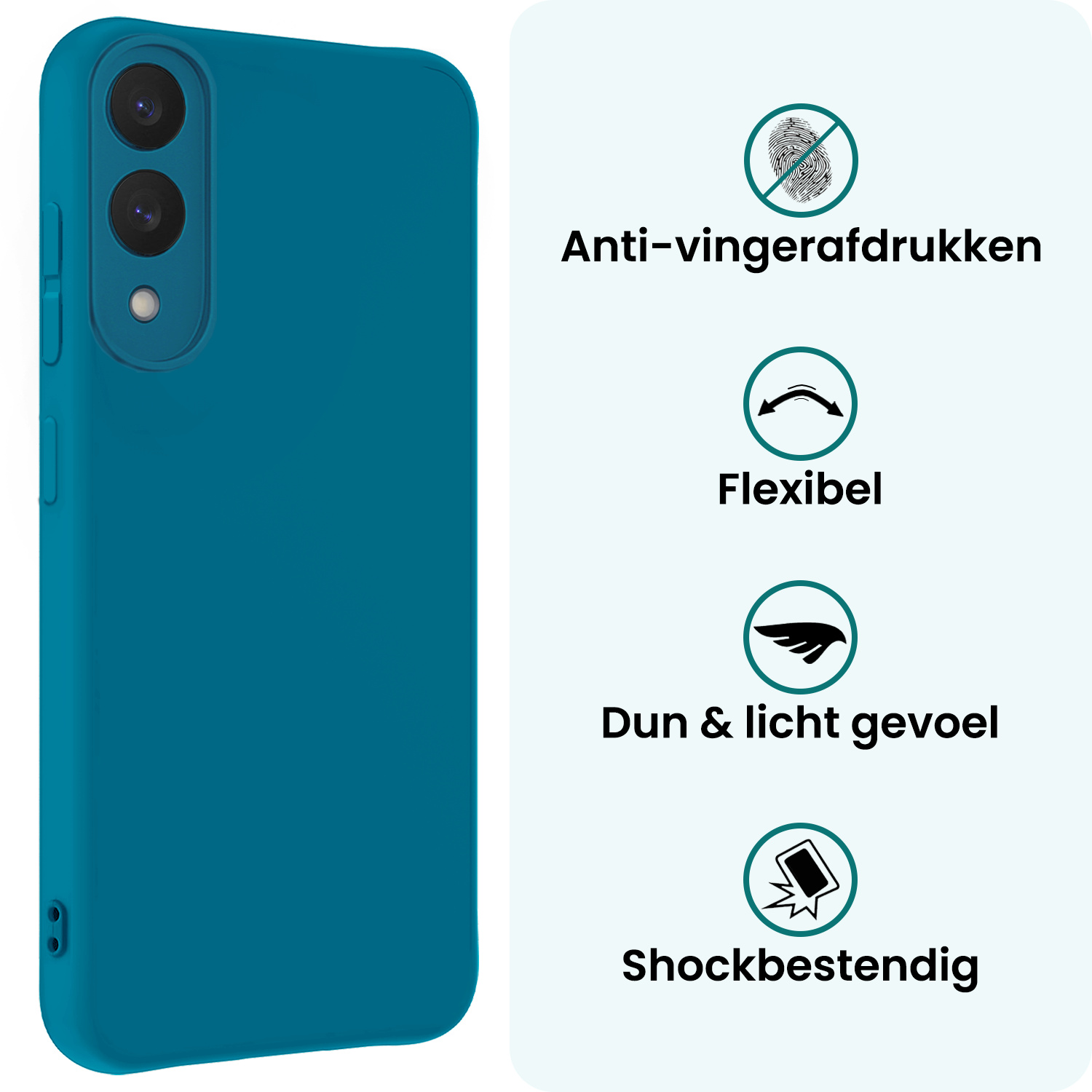 Forterra Forterra Samsung Galaxy S25 Edge Hoesje Siliconen - Donkerblauw