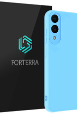 Forterra Forterra Samsung Galaxy S25 Edge Hoesje Siliconen - Lichtblauw