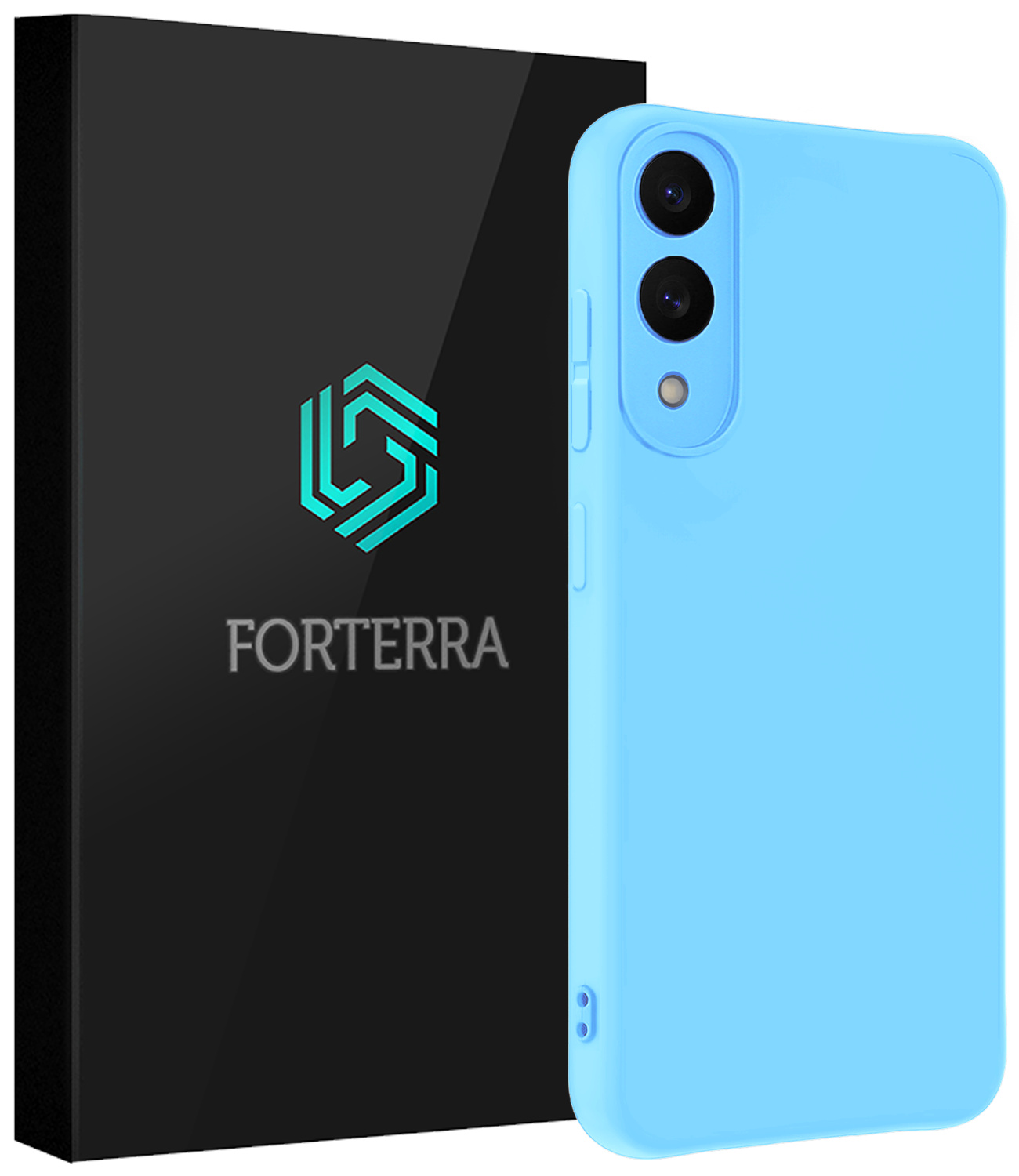 Forterra Forterra Samsung Galaxy S25 Edge Hoesje Siliconen - Lichtblauw