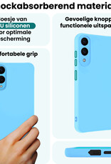 Forterra Forterra Samsung Galaxy S25 Edge Hoesje Siliconen - Lichtblauw