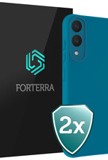 Forterra Forterra Samsung Galaxy S25 Edge Hoesje Siliconen - Donkerblauw - 2 PACK