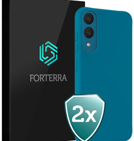 Forterra Forterra Samsung Galaxy S25 Edge Hoesje Siliconen - Donkerblauw - 2 PACK