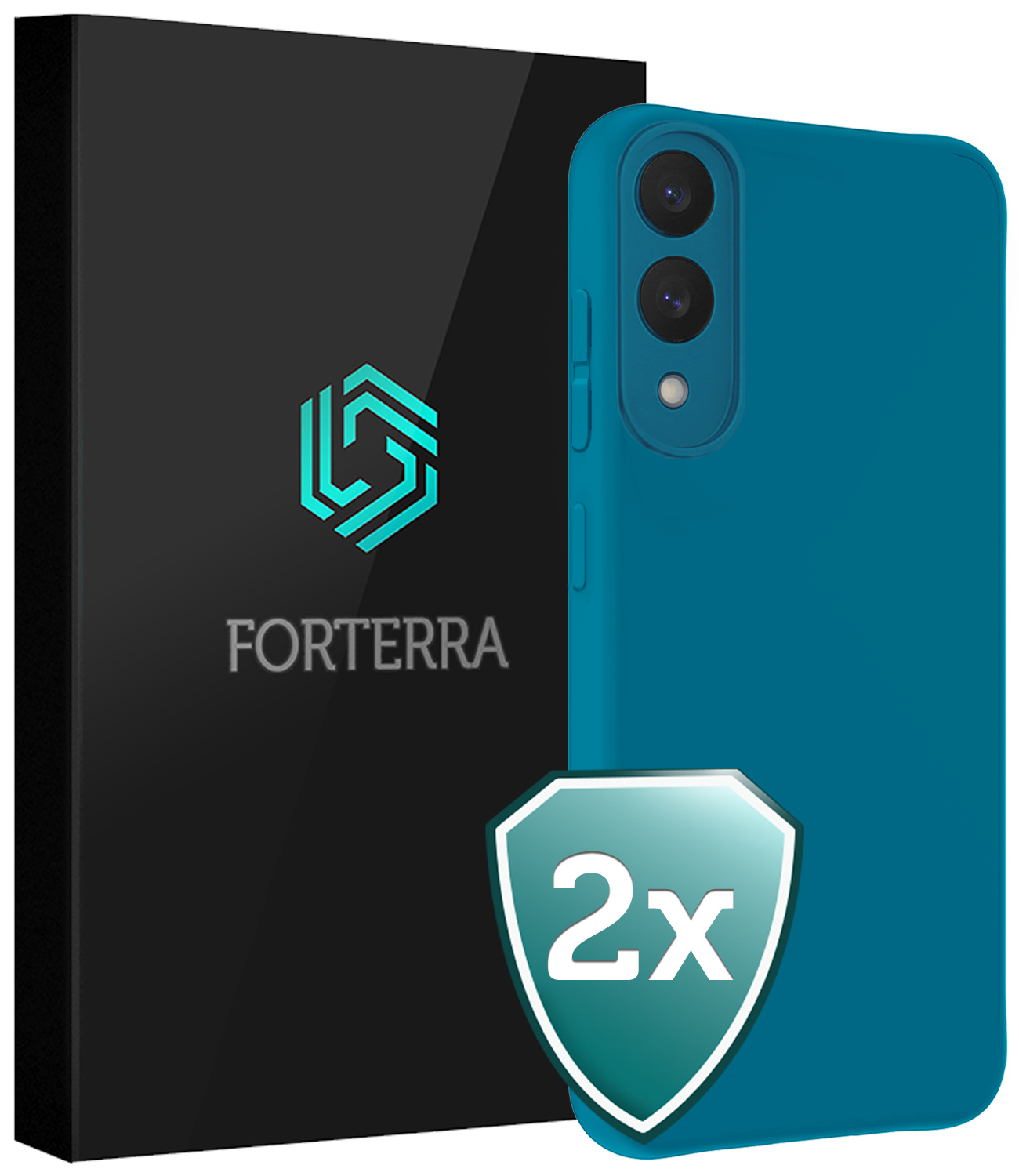 Forterra Forterra Samsung Galaxy S25 Edge Hoesje Siliconen - Donkerblauw - 2 PACK