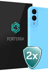 Forterra Forterra Samsung Galaxy S25 Edge Hoesje Siliconen - Lichtblauw - 2 PACK