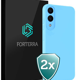 Forterra Forterra Samsung Galaxy S25 Edge Hoesje Siliconen - Lichtblauw - 2 PACK
