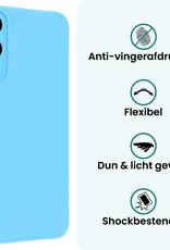 Forterra Forterra Samsung Galaxy S25 Edge Hoesje Siliconen - Lichtblauw - 2 PACK