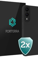Forterra Forterra Samsung Galaxy S25 Edge Hoesje Siliconen - Zwart - 2 PACK