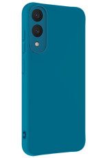 Forterra Forterra Samsung Galaxy S25 Edge Hoesje Siliconen Met Screenprotector - Donkerblauw