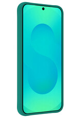 Forterra Forterra Samsung Galaxy S25 Edge Hoesje Siliconen Met Screenprotector - Donkergroen