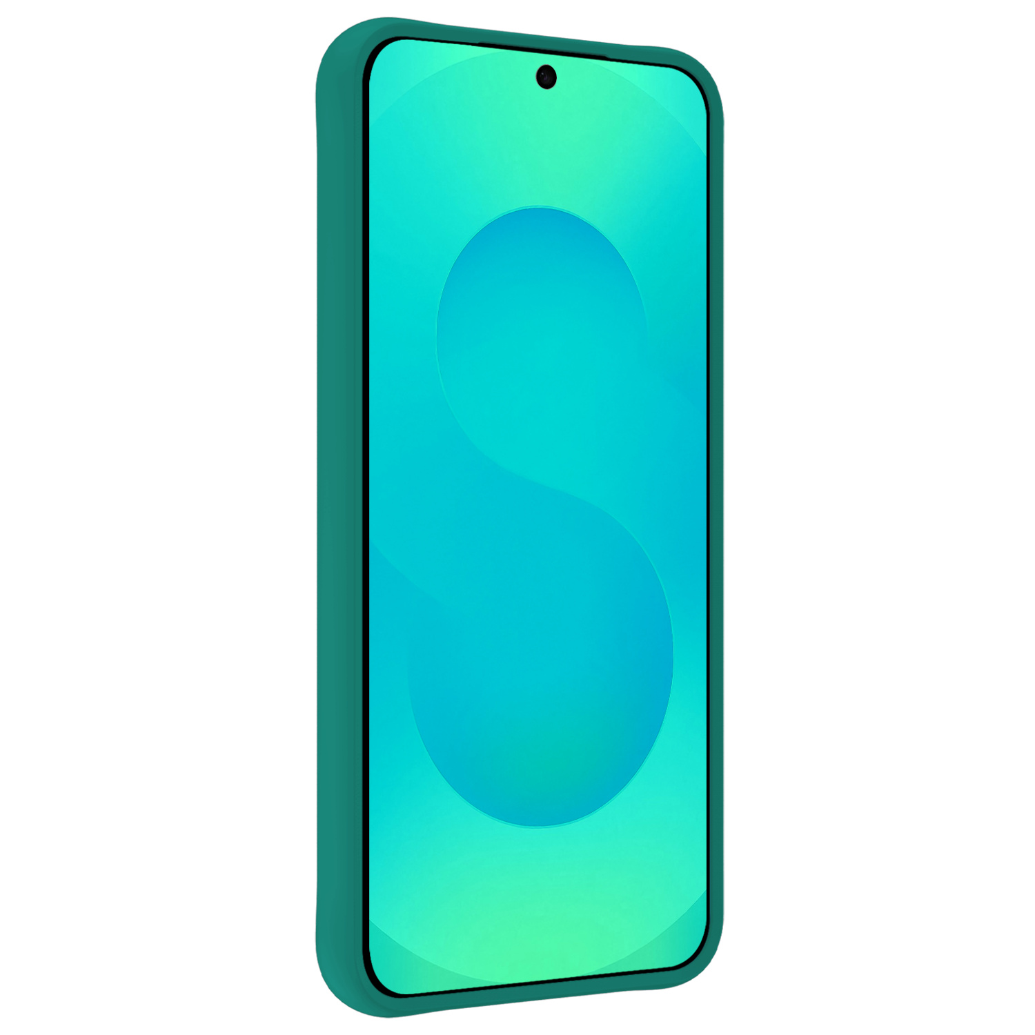 Forterra Forterra Samsung Galaxy S25 Edge Hoesje Siliconen Met Screenprotector - Donkergroen