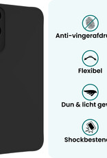 Forterra Forterra Samsung Galaxy S25 Edge Hoesje Siliconen Met Screenprotector - Zwart