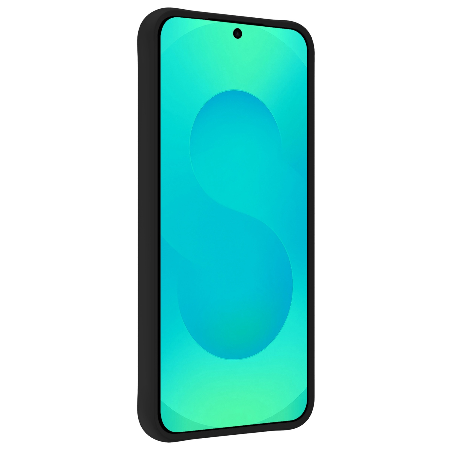 Forterra Forterra Samsung Galaxy S25 Edge Hoesje Siliconen Met Screenprotector - Zwart