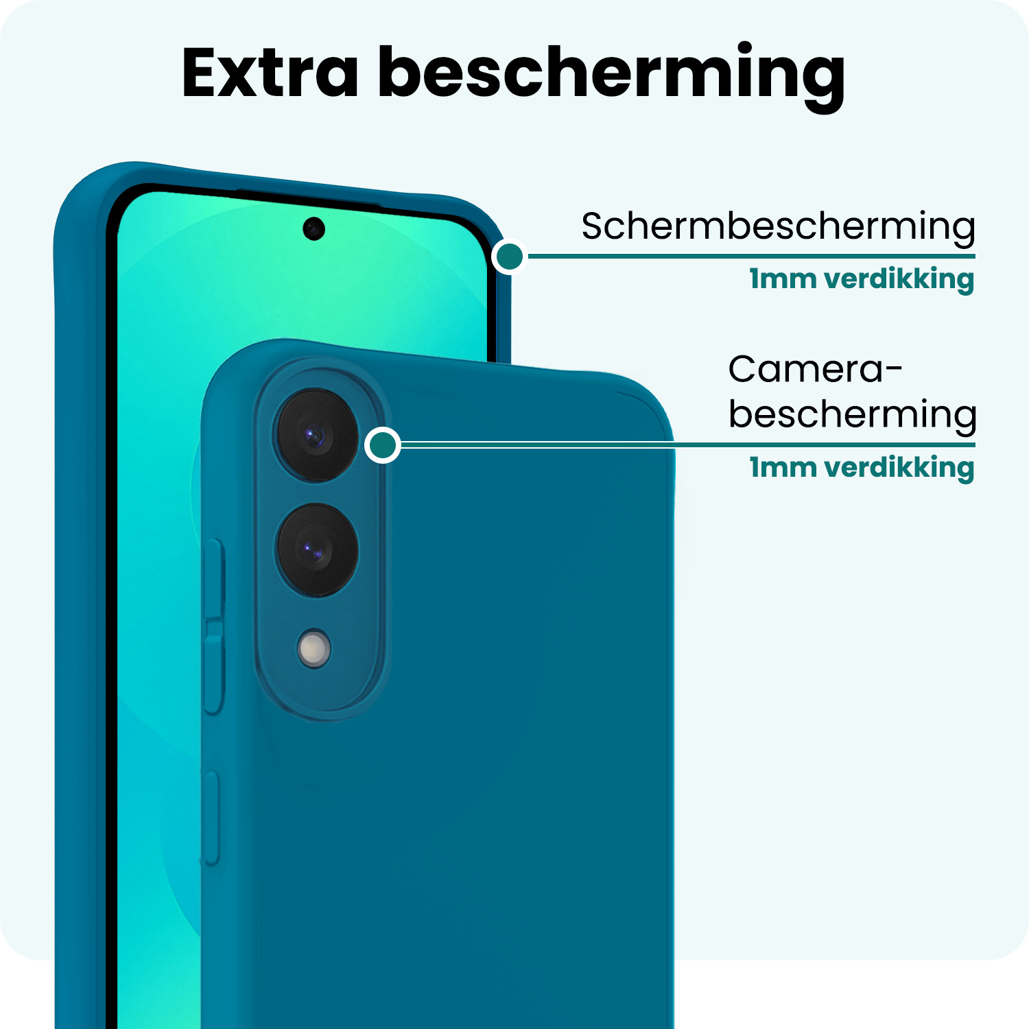 Forterra Forterra Samsung Galaxy S25 Edge Hoesje Siliconen Met 2x Screenprotector - Donkerblauw