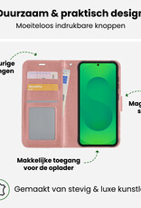 BASEY. BASEY. Samsung Galaxy S25 Edge Hoesje Bookcase Met Screenprotector - Rose Goud