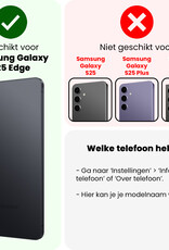 BASEY. BASEY. Samsung Galaxy S25 Edge Hoesje Bookcase Met Screenprotector - Turquoise