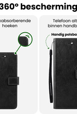 BASEY. BASEY. Samsung Galaxy S25 Edge Hoesje Bookcase Met Screenprotector - Zwart